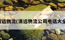 清远物流(清远物流公司电话大全)