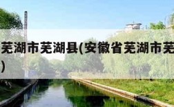 安徽省芜湖市芜湖县(安徽省芜湖市芜湖县有几个镇)