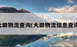 大田物流查询(大田物流信息查询)