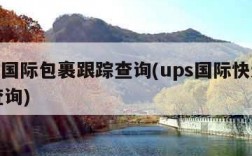 ups国际包裹跟踪查询(ups国际快递官网查询)