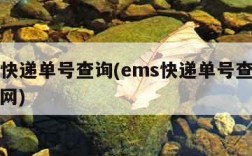 esm快递单号查询(ems快递单号查询入口官网)