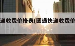 圆通快递收费价格表(圆通快递收费价格表图2020)