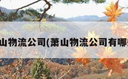 萧山物流公司(萧山物流公司有哪些)