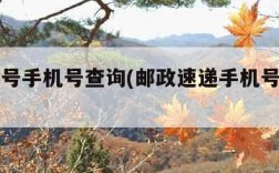 邮政单号手机号查询(邮政速递手机号查单号)