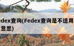 fedex查询(Fedex查询是不适用什么意思)